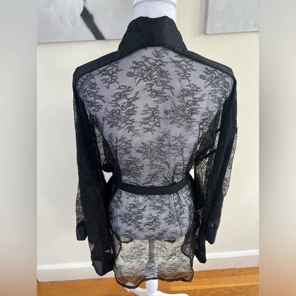 Victoria's Secret Sheer Black Lace Robe - Picture 5 of 7